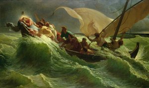 Christ endormi dans son bateau